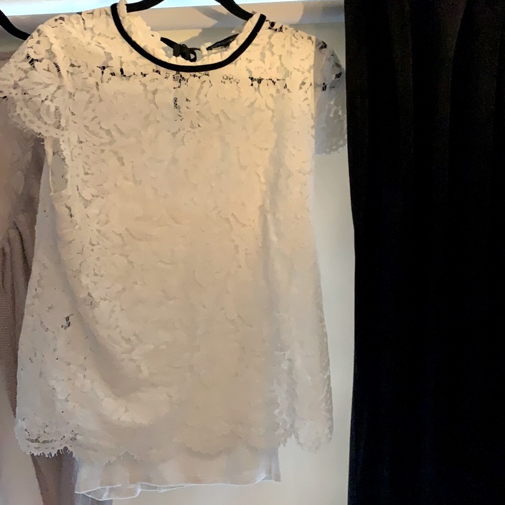 White house black market size large lace velvet